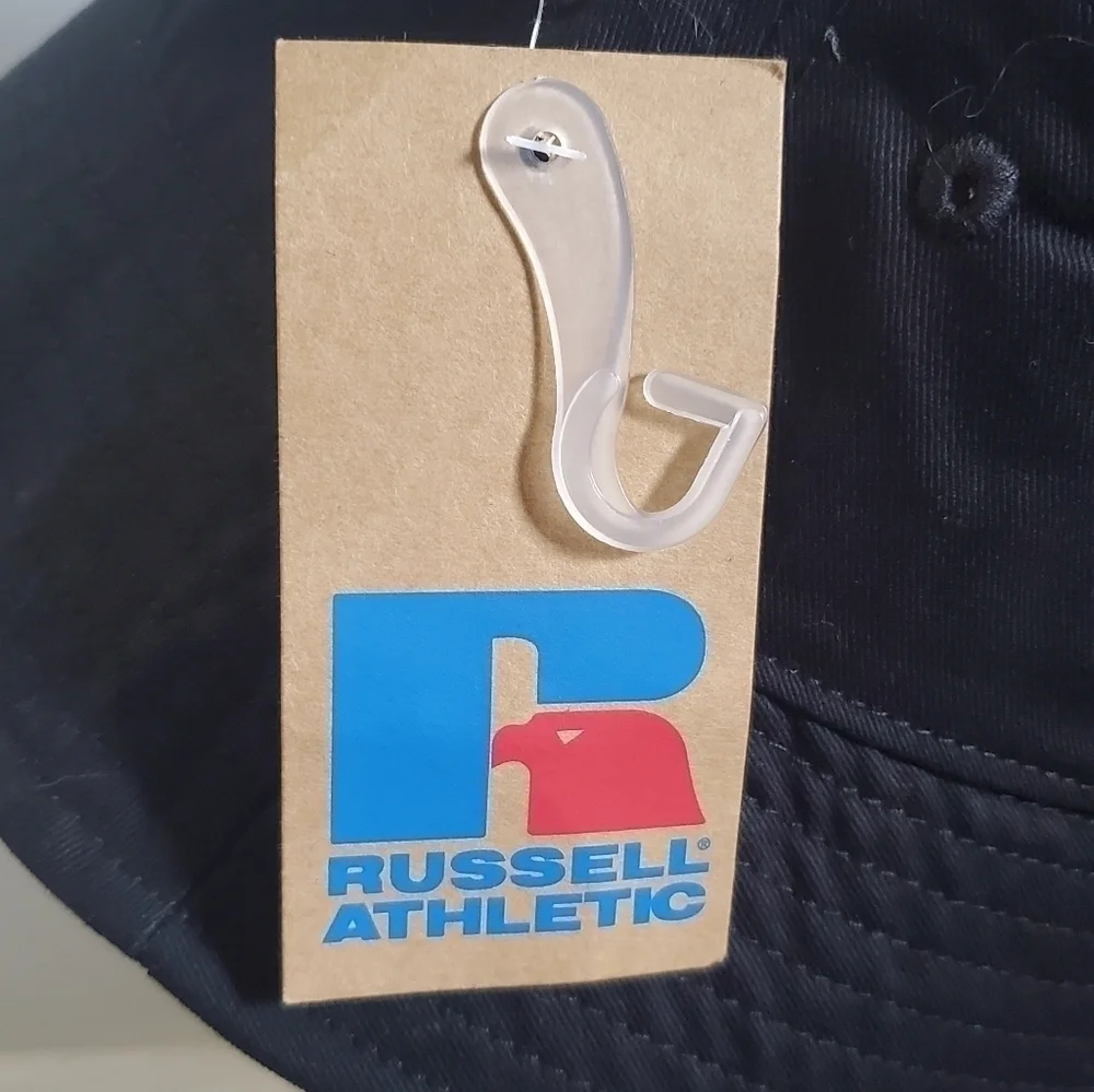𝅺NWT Russell Athletic Black Festy Adult Unisex Bucket Hat Cap
